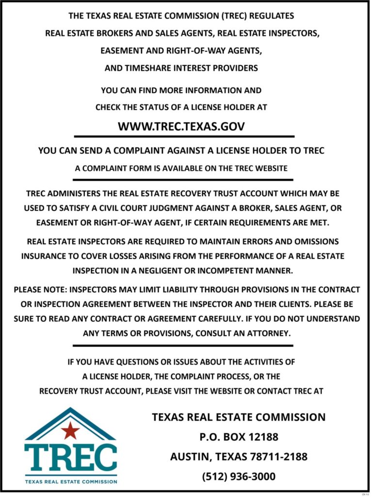TREC Consumer Protection Notice