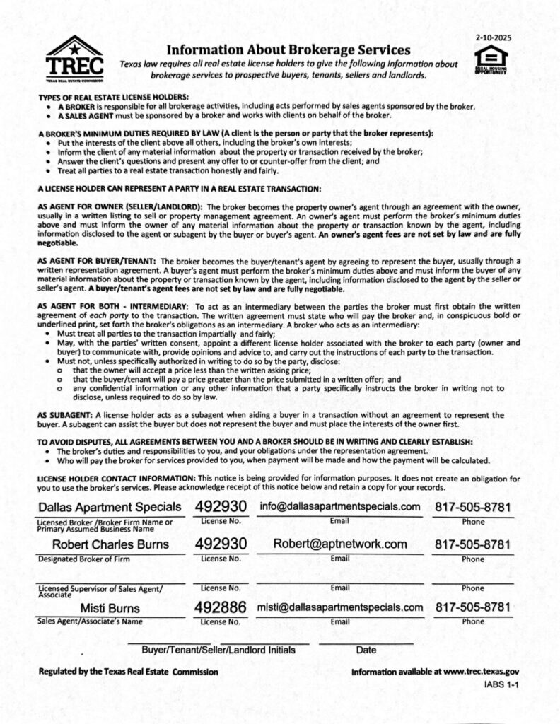 Information About Brokerage Services